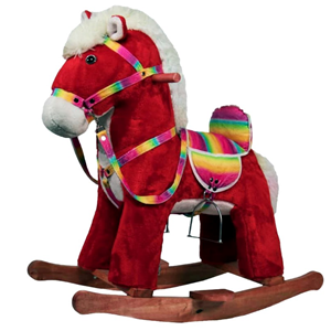 راکر اسب کودک چوبی قرمز -اسباب بازی